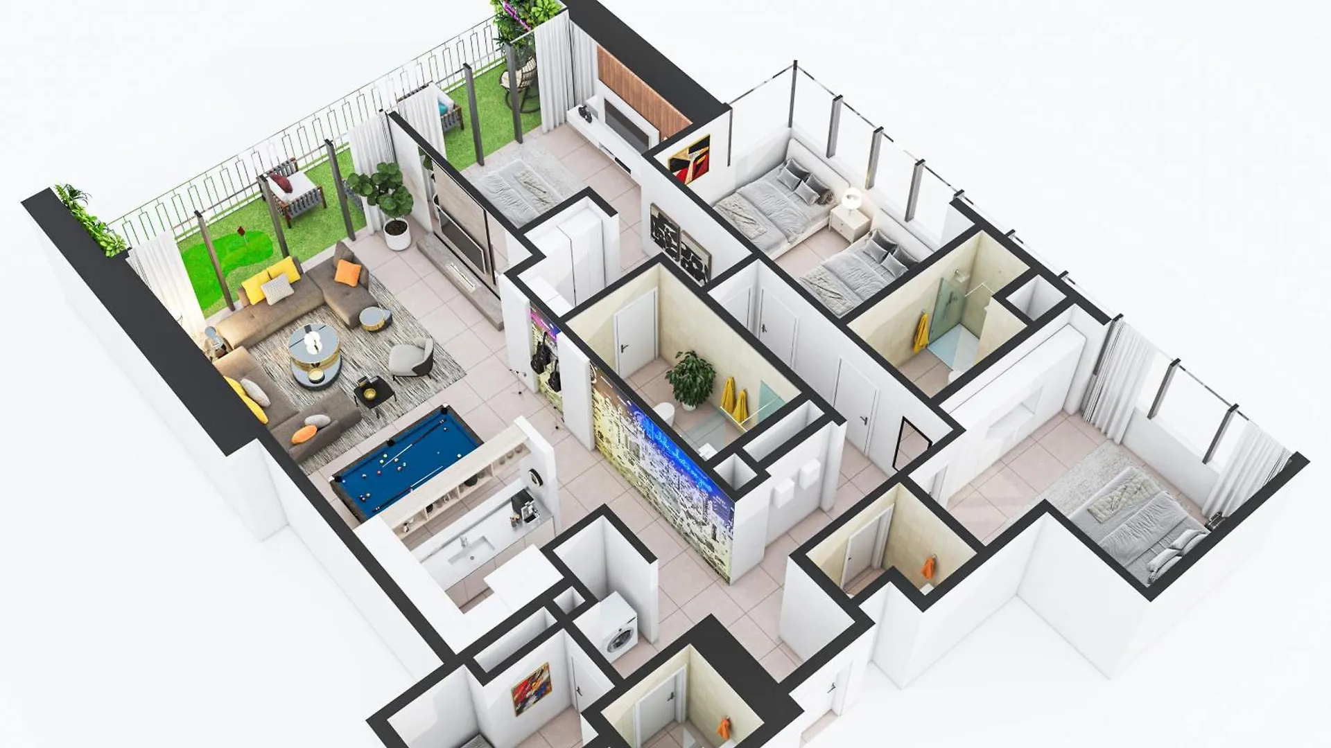 Elite 4Br Luxury Apartment, Burj Khalifa View, Opposite Dubai Mall, Infinity Pool, Mini Golf, Ps5 Apartment
